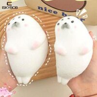 Đồ chơi bóp con dấu mô phỏng FUJIZOU, Đồ chơi bóp con dấu lớn hoạt hình phục hồi chậm, Động vật 13cm dễ thương Con dấu đầy màu sắc Fidget Đồ chơi văn phòng