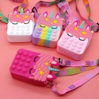 Đồ chơi bóp silicon pop it hình túi xách nữ đeo chéo đẹp túi mini chất liệu slime đồ chơi độc đáo xả stress