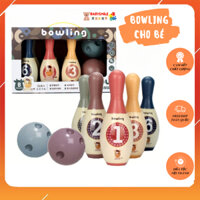 Đồ chơi bowling bò cow 6 ống boling và 2 bóng xịn xò cho bé