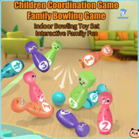Đồ chơi Bowling xoáy nước cho trẻ em Bộ đồ chơi trong nhà với 10 chân Bowling và 2 quả bóng Trò chơi thể thao vui nhộn cho đồ chơi giáo dục vui nhộn ngoài trời trong nhà để phối hợp mắt tay Quà tặng lễ Phục sinh