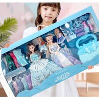Đồ Chơi Búp Bê Công Chúa, Búp bê Thay Váy Có Khớp Linh Hoạt Kèm Gậy Phát Sáng Cho Bé Gái