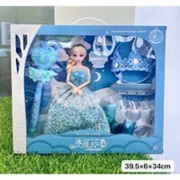 Đồ chơi búp bê elsa, búp bê màu sắc có đèn nhấp nháy cho bé size đại kèm nhiều phụ kiện