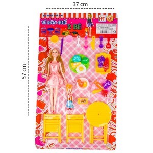 Đồ chơi búp bê mẹ và con cùng làm bếp HT7687