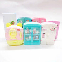 Đồ chơi búp bê mini, tủ lạnh, tủ đông, đồ chơi, phụ kiện búp bê, Bộ thực phẩm thu nhỏ