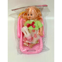 Đồ chơi búp bê nằm nôi kèm bình sữa