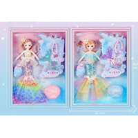 ĐỒ CHƠI BÚP BÊ NÀNG TIÊN CÁ CÓ KHỚP MẶC ĐẦM KIM SA XINH XẮN DỄ THƯƠNG QUÀ TẶNG CHO BÉ GÁI Y HÌNH