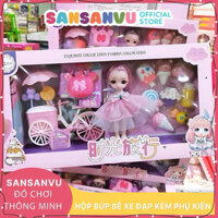 Đồ chơi búp bê xe đạp- Có Khớp Kèm Nhiều Phụ Kiện Cho Bé Gái