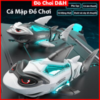 Đồ Chơi Cá Mập, Baby Shark Pin Sạc, Tự Động Tránh Vật Cản, Phát Nhạc, Phát Sáng