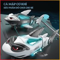 Đồ Chơi Cá Mập Máy Âm Thanh Ánh Sáng Di Chuyển Tránh Vật Cản