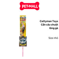 Đồ chơi cần câu chuột lông gà Cattyman Toys Size Nhỏ Petmall