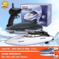 Đồ chơi Cano điều khiển từ xa | JJRC RH705 | Ca nô kèm vỏ Cá Mập độc đáo