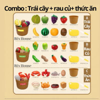 Đồ chơi cắt bóc tách trái cây, hoa quả, thực phẩm, đồ chơi montessori, rèn vận động tinh phát triển tư duy cho bé