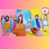 ĐỒ CHƠI CẮT DÁN, THAY ĐỒ CÔNG CHÚA CỔ TÍCH