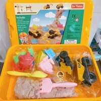 Đồ chơi cát động lực cao cấp an toàn cho bé kèm bộ khuôn lâu đài cát sinh vật biển và xe công trình
