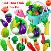 Đồ chơi cắt hoa quả cho bé, đồ chơi trái cây cho bé nhiều màu sắc bắt mắt, đồ chơi cắt trái cây chất liệu nhựa ABS