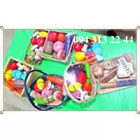 đồ chơi cắt ra dính lại thái  bằng gỗ