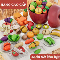 Đồ chơi cắt rau củ quả cho bé. Đồ chơi nhà bếp hàng cao cấp, chất liệu an toàn có kèm hộp đựng