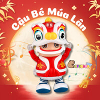Đồ Chơi Cậu Bé Múa Lân Có Nhạc Và Đèn Di Chuyển Linh Hoạt Tượng Trưng Ngày Tết Thiếu Nhi Của Các Bé, Món Quà Của Bé