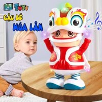 Đồ Chơi Cậu bé Múa Lân Nhảy Múa Di Chuyển Lắc Lư Vui Nhộn Theo Nhạc - Đồ Chơi Trung Thu Đèn Lồng Lân Sư Rồng Cho Bé