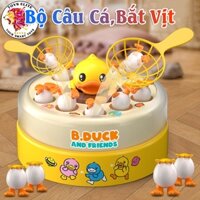 Đồ Chơi Câu Cá Bắt Vịt BDuck 2in1 Xoay Tự Động Tặng Kèm Vợt,Cần Câu Rèn Luyện Tay Và Mắt Phát Triển Trí Tuệ Cho Bé