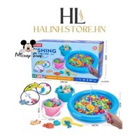 Đồ chơi câu cá cho bé 42 chi tiết có gắn nam châm bao gồm cần câu nhựa bể phao 2 tầng cho bé mẫu mới 2024
