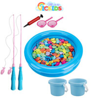 Đồ Chơi Câu Cá Cho Bé 42 Chi Tiết Có Gắn Nam Châm Bao Gồm Cần Câu Nhựa, Bể Phao 2 Tầng Cho Bé Thỏa Thích Vui Chơi Ngày H