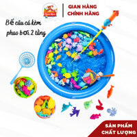 Đồ Chơi Câu Cá Có Gắn Nam Châm, Kèm Bể Phao Bơi 2 Tầng Cực Thú Vị cho bé, kèm bơm