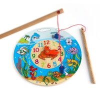 Đồ chơi câu cá,  Đồng hồ đại dương cho bé bằng gỗ, giáo cụ mầm non