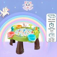 Đồ chơi câu cá Funky Town 45 con cá, 4 cần câu có chân đế cỡ lớn, đồ chơi câu cá giáo dục cho bé