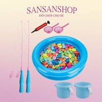 Đồ chơi câu cá phao 42 chi tiết bể phao 2 tầng có gắn nam châm cho trẻ thỏa thích vui chơi