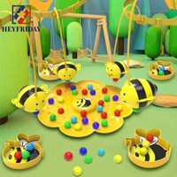 Đồ chơi câu cá xếp hình ong NOVAFLUX, Trò chơi đậu ăn bằng nhựa Trò chơi bảng đa chức năng Bee, Trò chơi trên bàn 2 4 người chơi Đồ chơi tương tác Bumblebee nhỏ Trẻ em Bé gái Bé trai