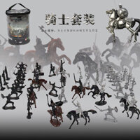 Đồ chơi chiến trường cổ, xe chiến, lâu đài, tượng kỵ binh, người lính thang, mô hình bàn cát chiến tranh La Mã thu nhỏ