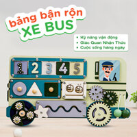 Đồ chơi cho bé bảng bận rộn Đồ chơi xe bus Montessori cho trẻ phát triển kỹ năng trí tuệ ELEGA - TOY02
