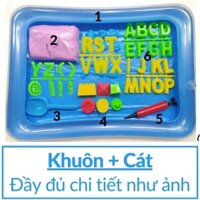 Đồ chơi cho bé cát động lực ❤Đủ bộ Khuôn+ phao+bơm+muỗng+ Cát❤ vi sinh an toàn cho trẻ em
