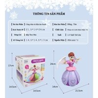 Đồ chơi cho bé, công chúa Anna, Elsa,Búp bê di chuyển có đèn LED , nhạc , xoay 360 độ giúp bé vui chơi thỏa thích