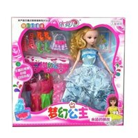 Đồ chơi cho bé gái Búp Bê Barbie Có Khớp 6608, hộp đồ chơi trẻ em giá rẻ B4KIDS - D5