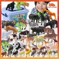 Đồ Chơi Cho Bé Mô Hình Động Vật, Thú Rừng Đẹp 58 Chi Tiết Siêu Thực - Có Hộp Đựng