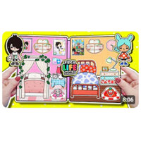 Đồ chơi cho bé ngôi nhà búp bê giấy Toca Life World Quiet Book#30 Nari vs Rita In Quiet Book