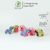 Đồ Chơi Cho Bé Thú Nhồi Bông Mini Hình Con Chó Lùn Bông Gòn Cao Cấp Trúc Lâm Handmade