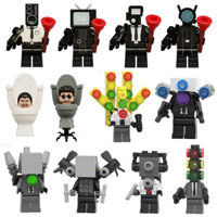 đồ chơi cho bé trai lego skibidi toilet Nhà vệ sinh và người giám sát khối xây dựng Titan âm thanh người bên thứ ba máy tính người con trai TV người quà tặng đồ chơi