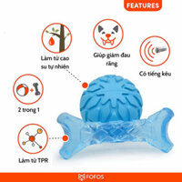 Đồ chơi cho chó FOFOS, Combo đồ chơi Banh & Xương, Có tiếng kêu, Tốt cho răng chó, Cao su tự nhiên hương vị thơm ngon