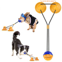 Đồ chơi cho Chó rèn luyện thể lực bóng rò rỉ thức ăn kèm 2 cốc hút - Love Pets Shop