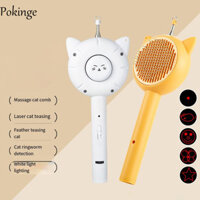 Đồ chơi cho mèo trêu chọc bằng Laser POKINGE, 5 mẫu Đồ chơi cho mèo trêu chọc lông vũ 5 trong 1, Đèn pin sáng tạo đa chức năng Chiếu Laser Mèo Câu cá Đồ chơi thú cưng