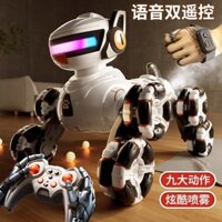 Đồ chơi chó robot điều khiển từ xa thông minh, xe chó điện cơ cho trẻ em, quà sinh nhật cho bé trai