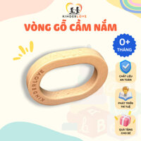 Đồ chơi cho trẻ sơ sinh Montessori, vòng gỗ cầm nắm, chất liệu tự nhiên an toàn cho bé từ 0 tháng tuổi | KINDERLOVE