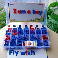 Đồ Chơi Chữ Cái Nam Châm Số Đếm Nam Châm Học Phoniec Tặng Kèm Bảng Cho Bé