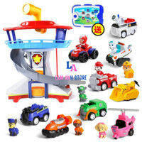 Đồ Chơi Chú Chó Cứu Hộ, Đội Chó Cứu Hộ Paw Patrol Lắp Ráp Mô Hình Cầu Trượt Chú Chó Thông Minh