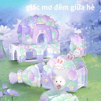 đồ chơi chuột hamster Nền tảng trú ẩn gấu vàng Lồng cảnh quan chống cắn Đồ dùng cho hamster dễ thương