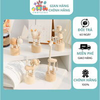 Đồ chơi Con Rối Gỗ biết cử động bằng nút bấm,đồ chơi cho bé Craftstoy - Hàng chính hãng