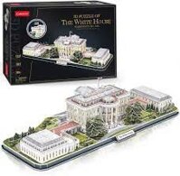 Đồ chơi Cubic Fun - Xếp hình 3D - Led White House Masterpices L529H